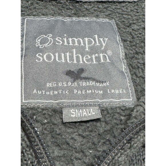 Simply Southern Women’s Small Full Zip Vest 3 Zip Pockets Charcoal Gray‎ - Picture 4 of 12